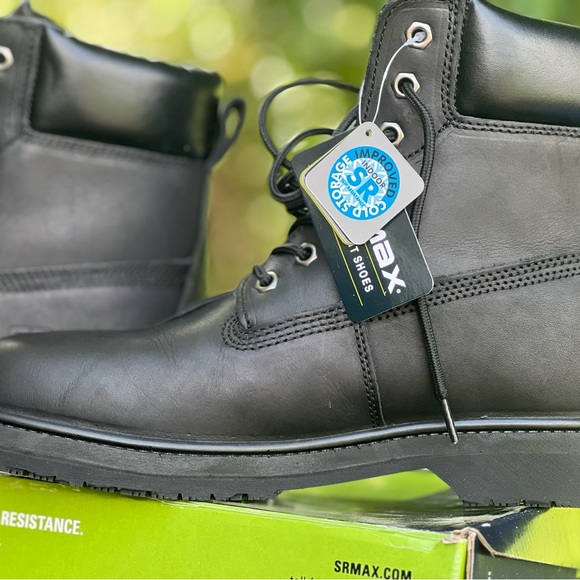 Black work boots. New with tags! Men’s 10.5. Waterproof - Picture 3 of 3